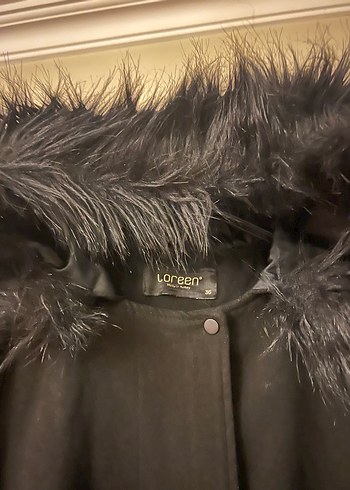 Siyah Uzun Kürklü Gotik Kadın Kaban - Görsel 9