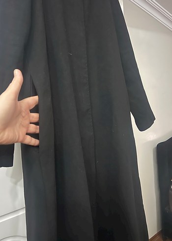 Siyah Uzun Kürklü Gotik Kadın Kaban - Görsel 3