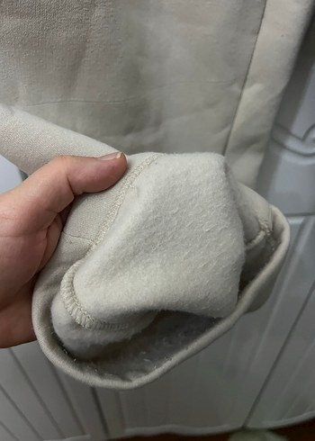 Bej Kadın Loose Fit Keten Eşofman Takımı - Görsel 8