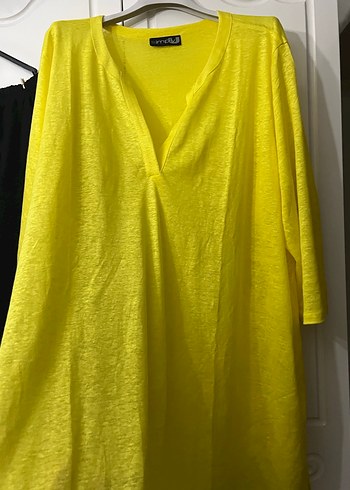 Sarı V Yaka Uzun Kollu Kadın Takım - Görsel 4