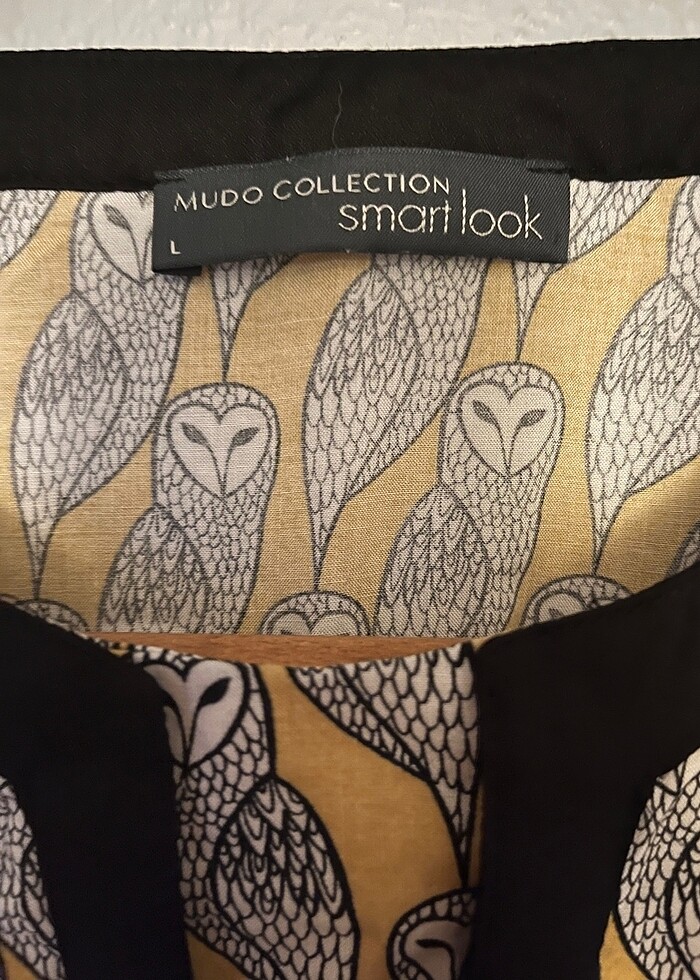 Sarı pamuklu kumaş bluz - Görsel 3