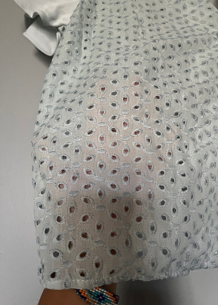 Mint yeşili gömlek - bluz - Görsel 5