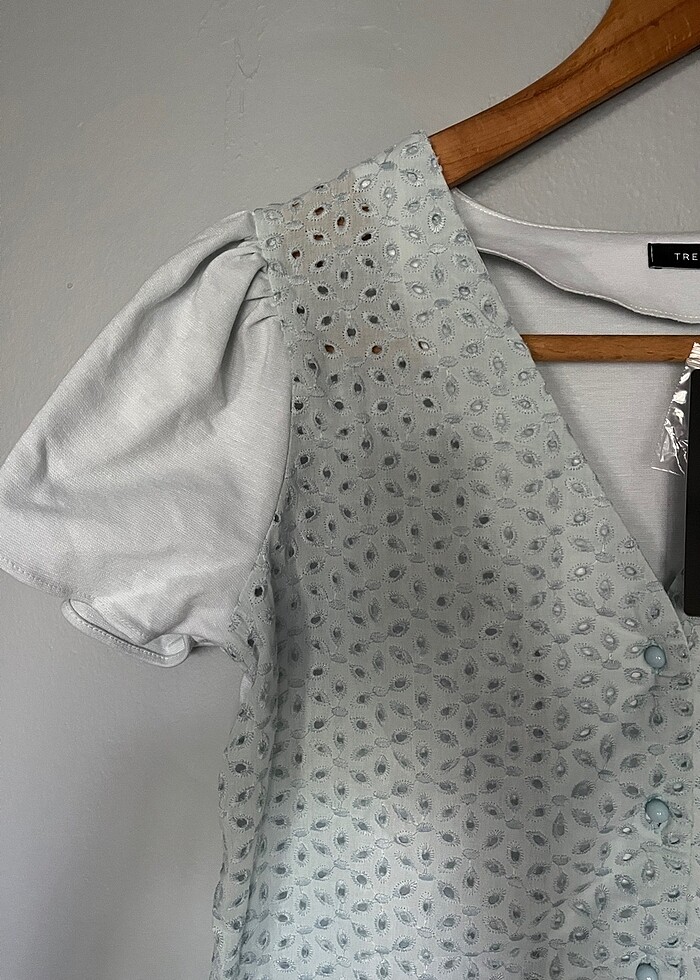 Mint yeşili gömlek - bluz - Görsel 2