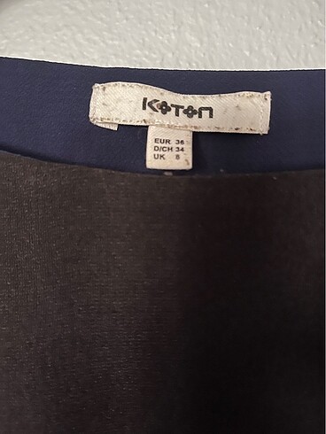 Siyah kumaş düz renk elbise - Görsel 5