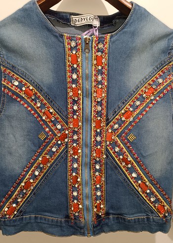 Denim Taşlı Ceket - Görsel 4