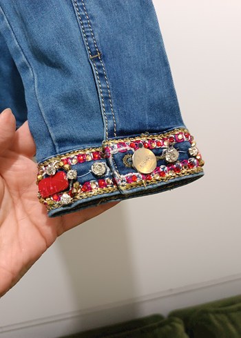 Denim Taşlı Ceket - Görsel 6