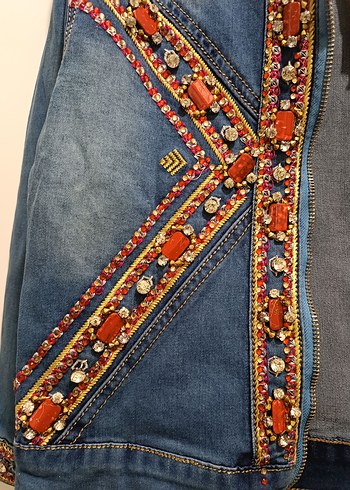 Denim Taşlı Ceket - Görsel 10