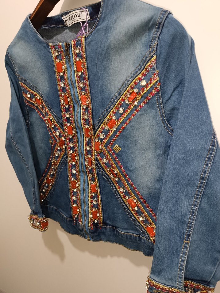 Denim Taşlı Ceket - Görsel 3