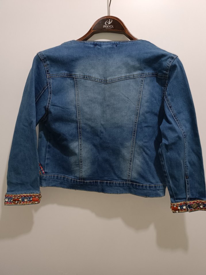 Denim Taşlı Ceket - Görsel 2