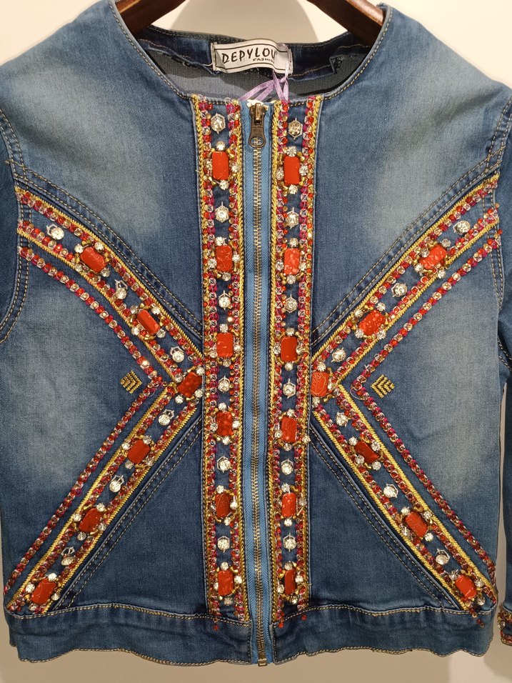 Denim Taşlı Ceket - Görsel 4