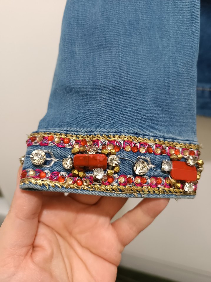 Denim Taşlı Ceket - Görsel 5