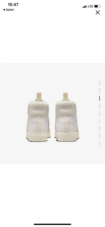 36 Beden beyaz Renk Nike blazer spor ayakkabı