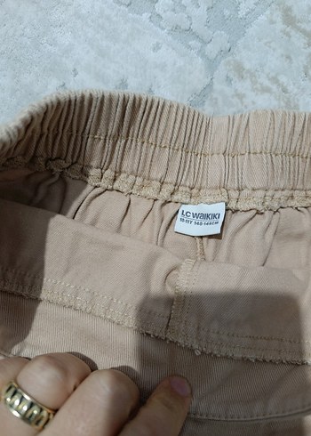 LC Waikiki Bej Pamuklu Kız Çocuk Dar Kesim Etek