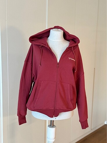 Hummel Fermuarlı Kapüşonlu Sweatshirt