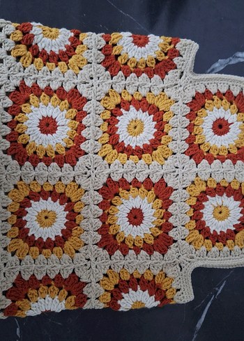 Bohem Çok Renkli Örgü Kolsuz Yelek - Görsel 3