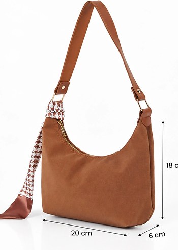 Diğer Kahverengi Houndstooth Detayli Sik Omuz Cantasi