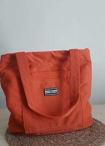  Beden turuncu Renk 3 bölmeli kol çantaı