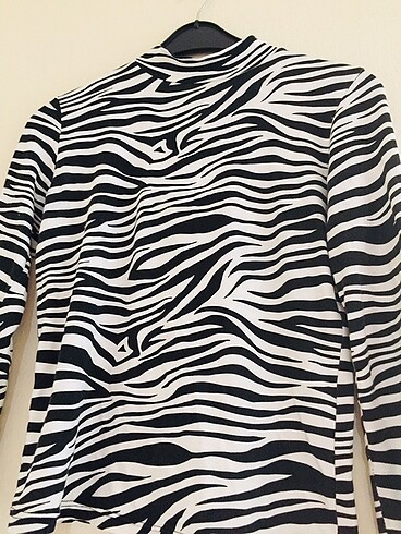 Tasarımcı Zebra desen kazak