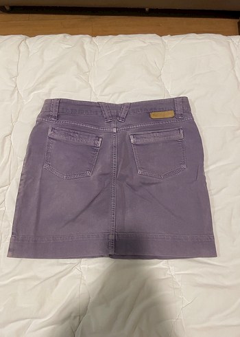 Mor Mini Kot Etek - Görsel 2