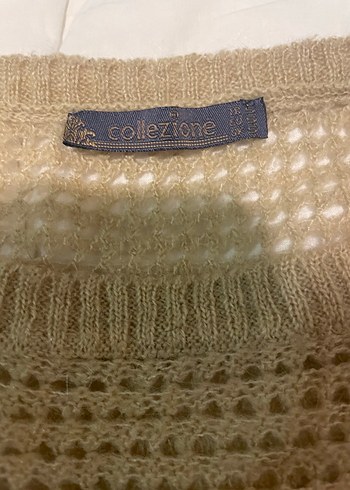 Bej Örgü Uzun Kollu Kadın Kazak - Görsel 2