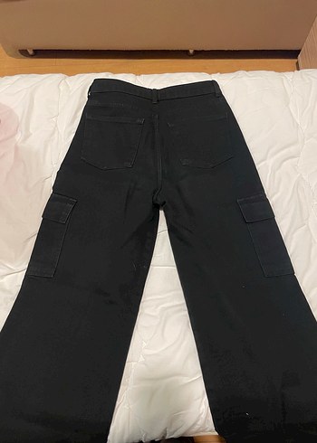Siyah Kadın Bol Kesim kargo Pantolon - Görsel 3
