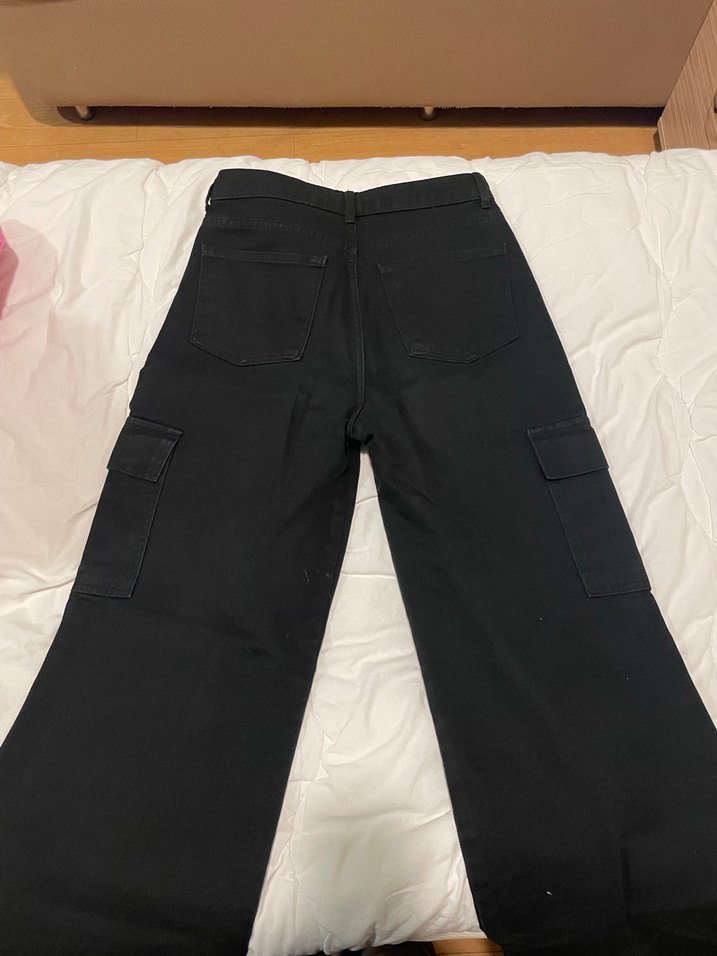 Siyah Kadın Bol Kesim kargo Pantolon - Görsel 3