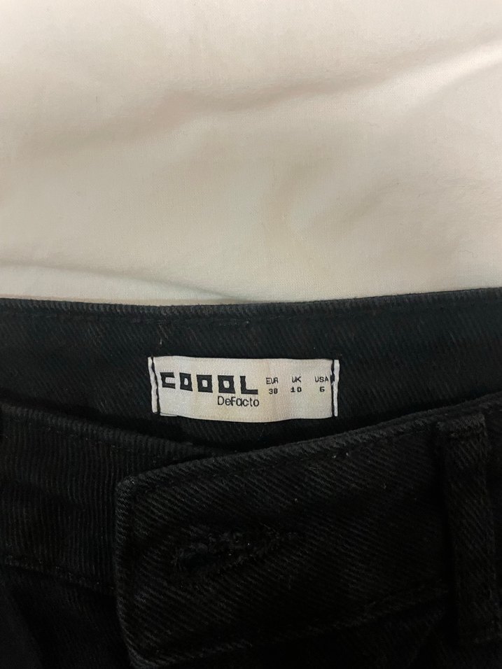 Siyah Kadın Bol Kesim kargo Pantolon - Görsel 2