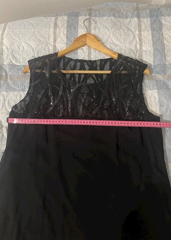 Siyah Uzun Kollu Dantelli Kadın Elbise - Görsel 3