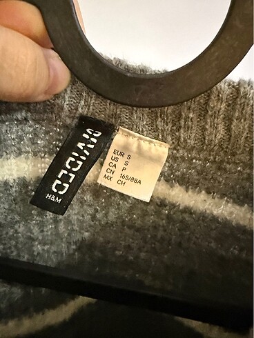 H&M Çizgili kazak H&M gri kazak