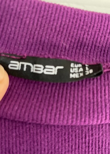 Mor Kemerli Uzun Kadın Elbise - Görsel 2