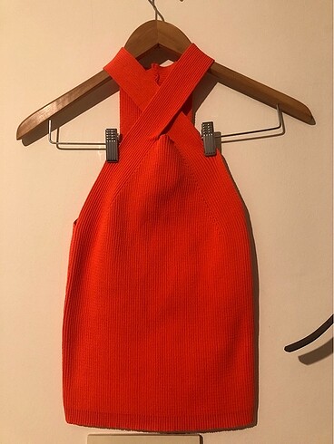 Turuncu Crop Bluz