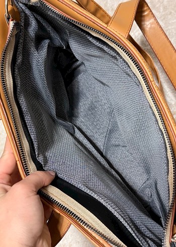 Kahverengi Deri Kadın Omuz Çantası - Görsel 2