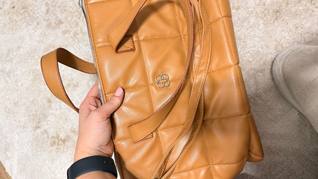 Kahverengi Deri Kadın Omuz Çantası - Görsel 3