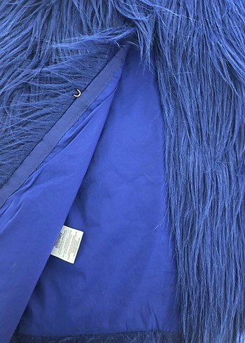 Mavi Kürk Detaylı Kadın Yün Yelek - Görsel 3