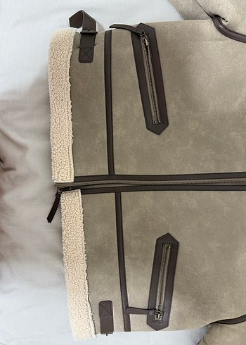 Kürklü Süet Kadın Ceket - Görsel 4