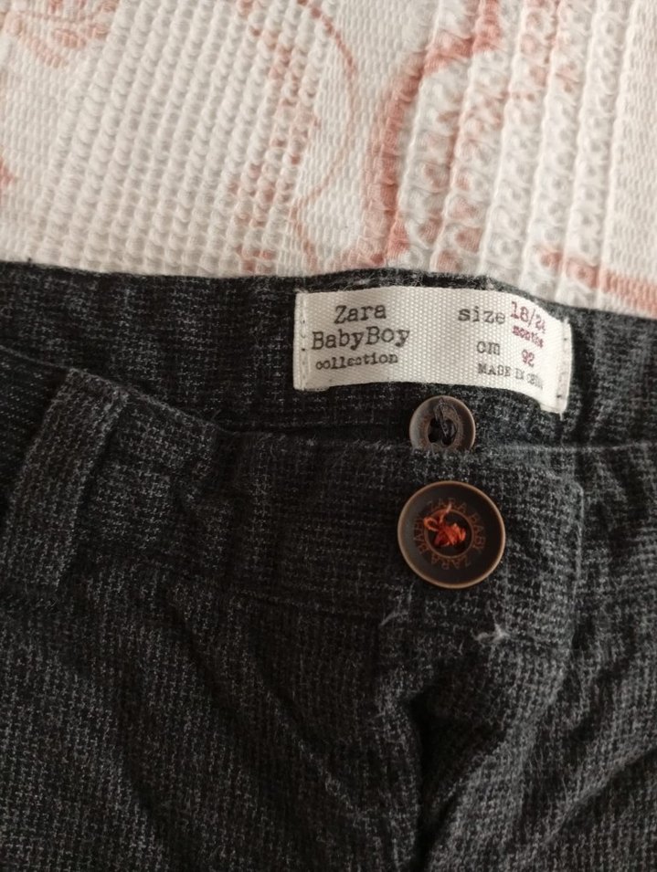 Gri Düğmeli Erkek Bebek Pantolon - Görsel 5