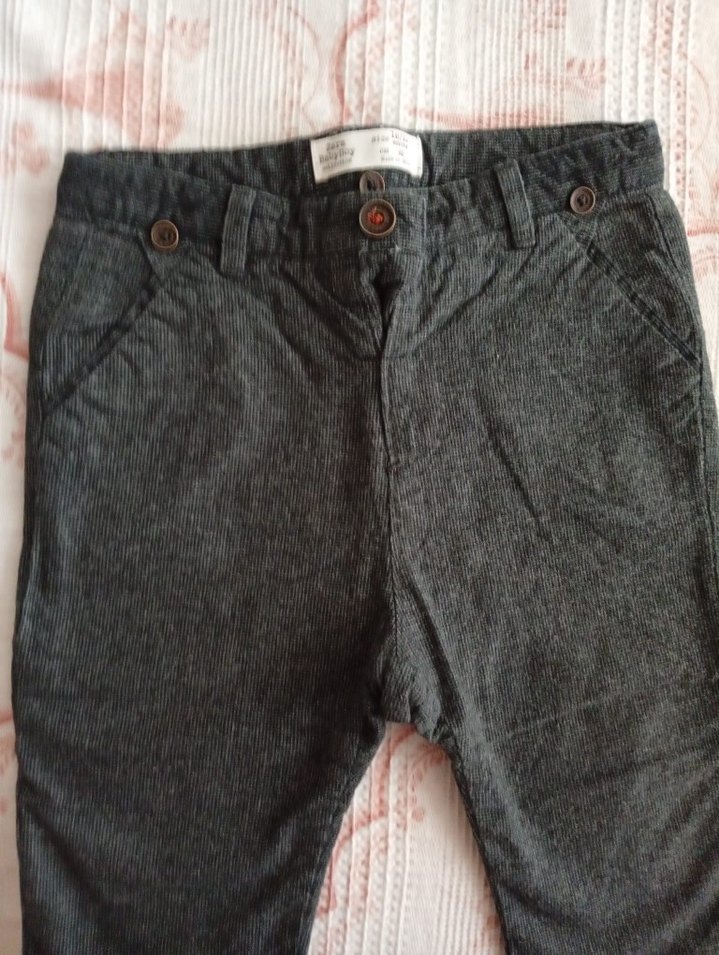 Gri Düğmeli Erkek Bebek Pantolon - Görsel 4