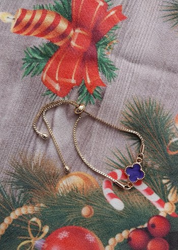 Bijuteri Zincir Detaylı Mor Renkli Bileklik - Görsel 2