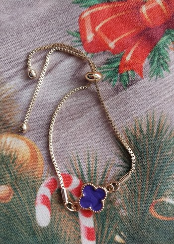 Bijuteri Zincir Detaylı Mor Renkli Bileklik - Görsel 3