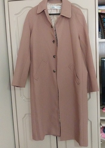 Bej Midi Kadın Kaban Düğmeli - Görsel 5