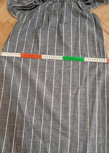 omuzu düşük midi elbise - Görsel 5