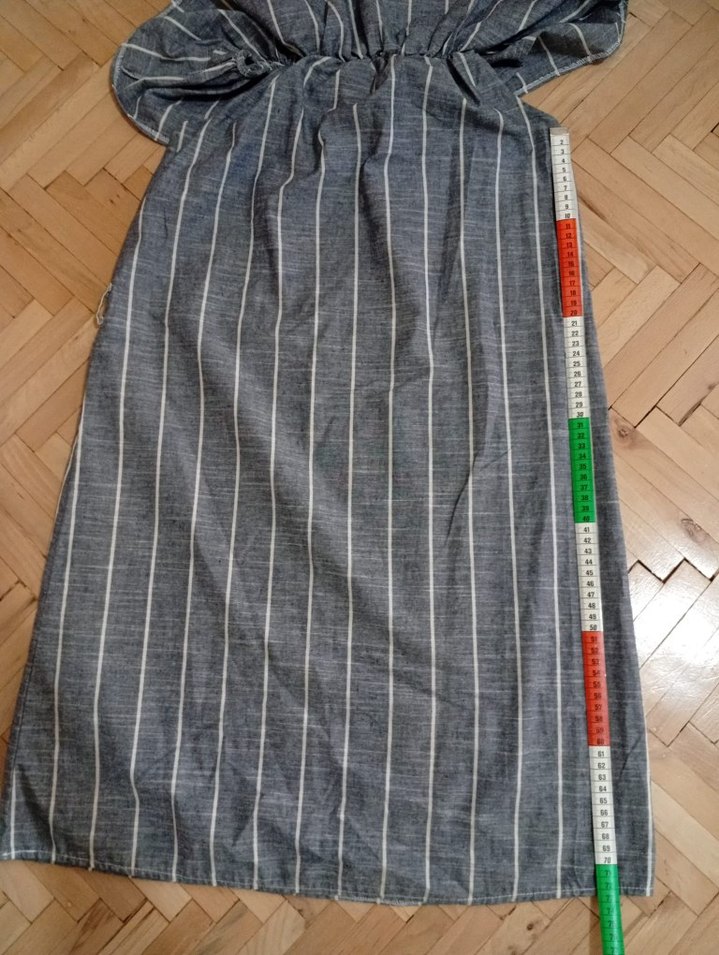 omuzu düşük midi elbise - Görsel 4