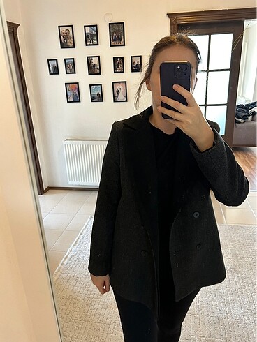 Siyah kase blazer
