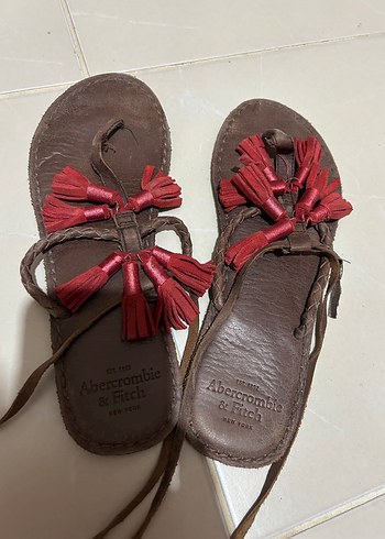 Abercrombie & Fitch Kahverengi Tuylu Sandalet