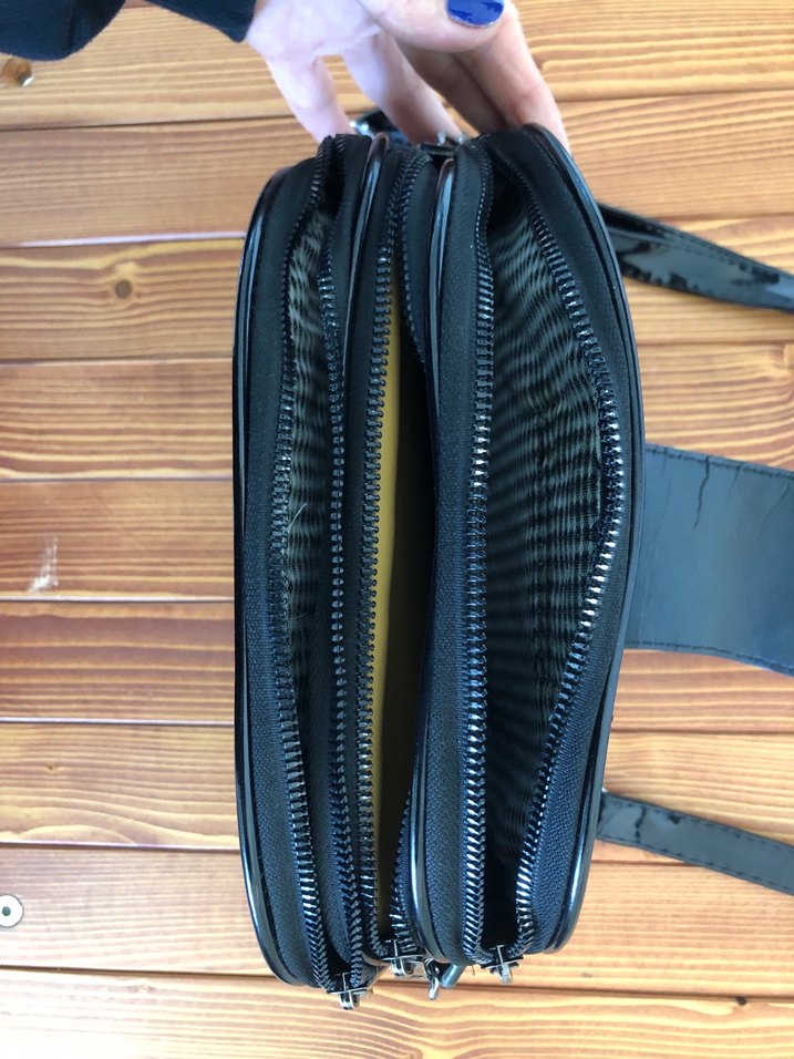 Siyah Deri Tokalı Kadın Çanta - Görsel 2