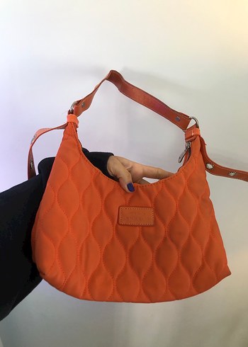 Turuncu Minimalist Deri Kadın Çanta - Görsel 4