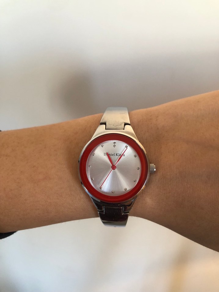 Renkli Kırmızı Kemerli Kadın Saat-Daniel klein - Görsel 2