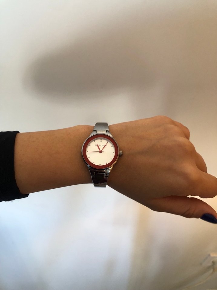 Renkli Kırmızı Kemerli Kadın Saat-Daniel klein - Görsel 3