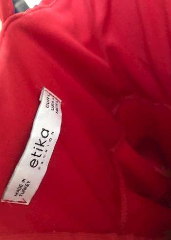 Kırmızı Fırfırlı Mini Kadın elbise - Görsel 3