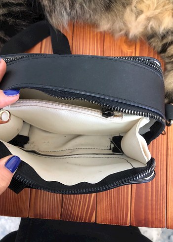 Tokalı Siyah Deri Kadın Çanta - Görsel 2